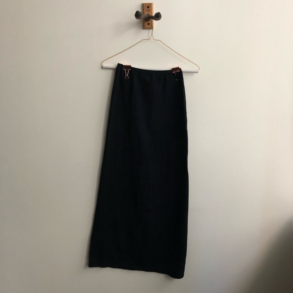 American Apparel Fitted long max skirt with  slit